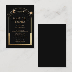 Mystical Rainbow Celestial Sun Moon Business Card