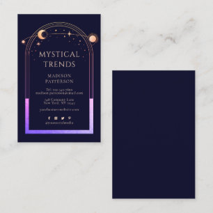 Mystical Rainbow Celestial Sun Moon Business Card