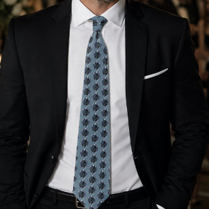 Mystical Raven Moon Phases Celestial Night Sky Neck Tie