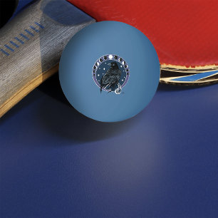 Mystical Raven Moon Phases Celestial Night Sky Ping Pong Ball