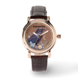 Mystical Raven Unisex Custom Name Watch