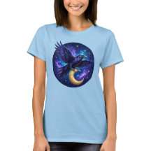 Mystical Raven with Quarter Moon