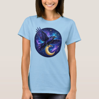 Mystical Raven with Quarter Moon T-Shirt