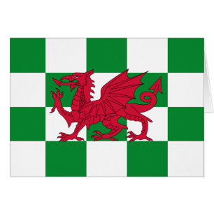 Mystical Red Celtic Dragon Flag of Wales