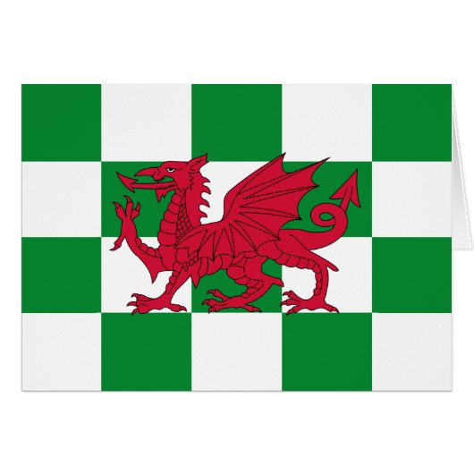Mystical Red Celtic Dragon Flag of Wales (Front Horizontal)