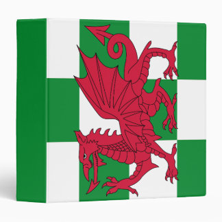 Mystical Red Celtic Dragon Flag of Wales 3 Ring Binder