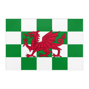 Mystical Red Celtic Dragon Flag of Wales Acrylic Print