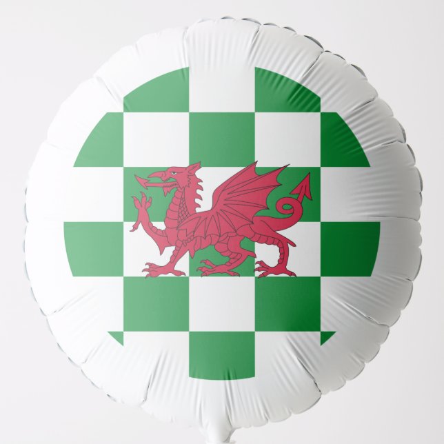 Mystical Red Celtic Dragon Flag of Wales Balloon (Front)