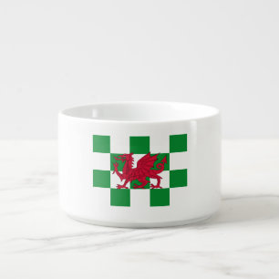 Mystical Red Celtic Dragon Flag of Wales Bowl
