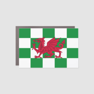 Mystical Red Celtic Dragon Flag of Wales Car Magnet