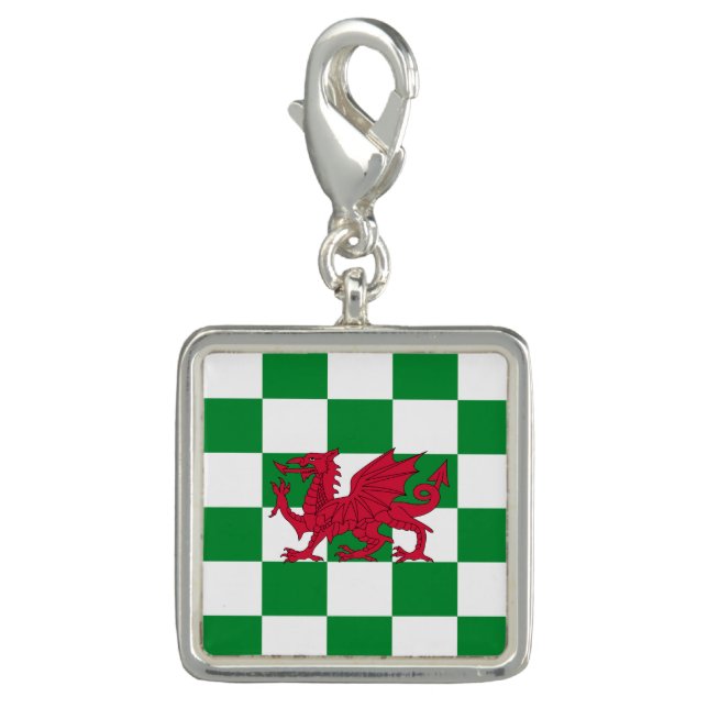Mystical Red Celtic Dragon Flag of Wales Charm (Front)