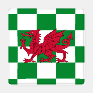 Mystical Red Celtic Dragon Flag of Wales Coaster Set