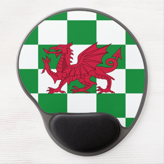 Mystical Red Celtic Dragon Flag of Wales Gel Mouse Pad (Front)