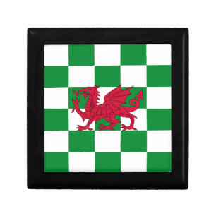 Mystical Red Celtic Dragon Flag of Wales Gift Box