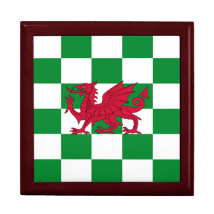Mystical Red Celtic Dragon Flag of Wales Gift Box