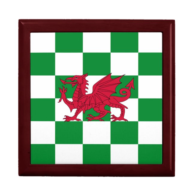 Mystical Red Celtic Dragon Flag of Wales Gift Box (Front)