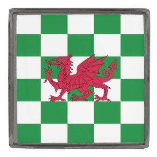 Mystical Red Celtic Dragon Flag of Wales Gunmetal Finish Lapel Pin