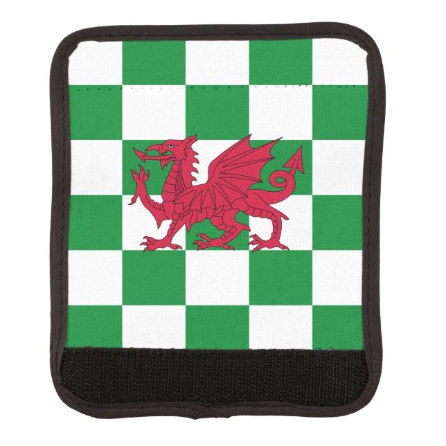 Mystical Red Celtic Dragon Flag of Wales Luggage Handle Wrap (Front)