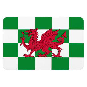 Mystical Red Celtic Dragon Flag of Wales Magnet
