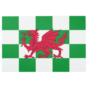 Mystical Red Celtic Dragon Flag of Wales Metal Print