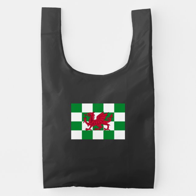 Mystical Red Celtic Dragon Flag of Wales Reusable Bag (Front)