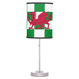 Mystical Red Celtic Dragon Flag of Wales Table Lamp