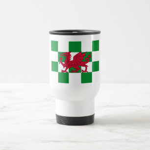Mystical Red Celtic Dragon Flag of Wales Travel Mug