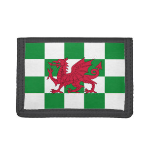 Mystical Red Celtic Dragon Flag of Wales Trifold Wallet