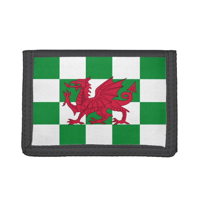 Mystical Red Celtic Dragon Flag of Wales Trifold Wallet (Front)
