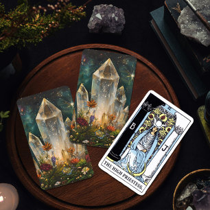 Mystical Retro Crystals Healer Night Sky Garden Tarot Cards
