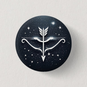 Mystical Sagittarius Zodiac Symbol Button