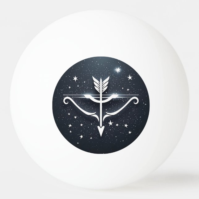 Mystical Sagittarius Zodiac Symbol Ping Pong Ball (Front)