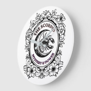 Mystical Scorpio Master of Mystery Art Large Clock
