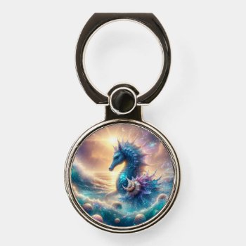 Mystical Seahorse 4 Phone Ring Stand by steelmoment at Zazzle