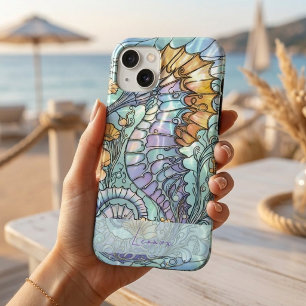 Mystical Seahorse Stained Glass iPhone 17 Case