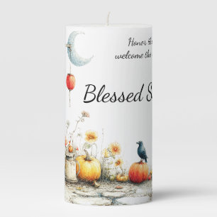 Mystical Seasons Samhain Witchy Design Pillar Candle
