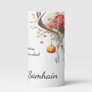 Mystical Seasons Samhain Witchy Design Pillar Candle