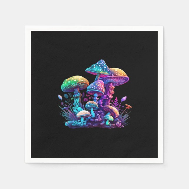 Mystical Shroom - Whimsigoth And Witchcore Wonderl Napkins (Front)