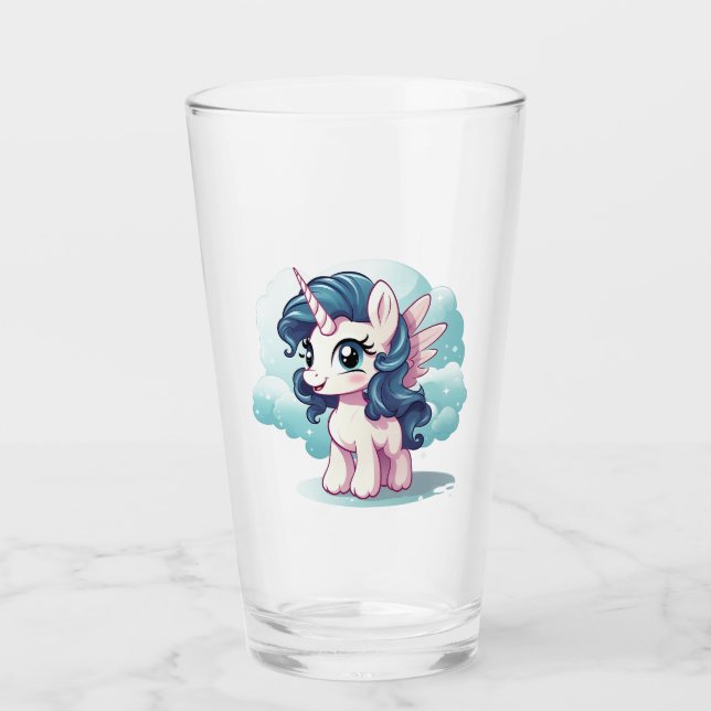 🦄 "Mystical Sip" Unicorn Glass Tumbler 🌟 (Front)