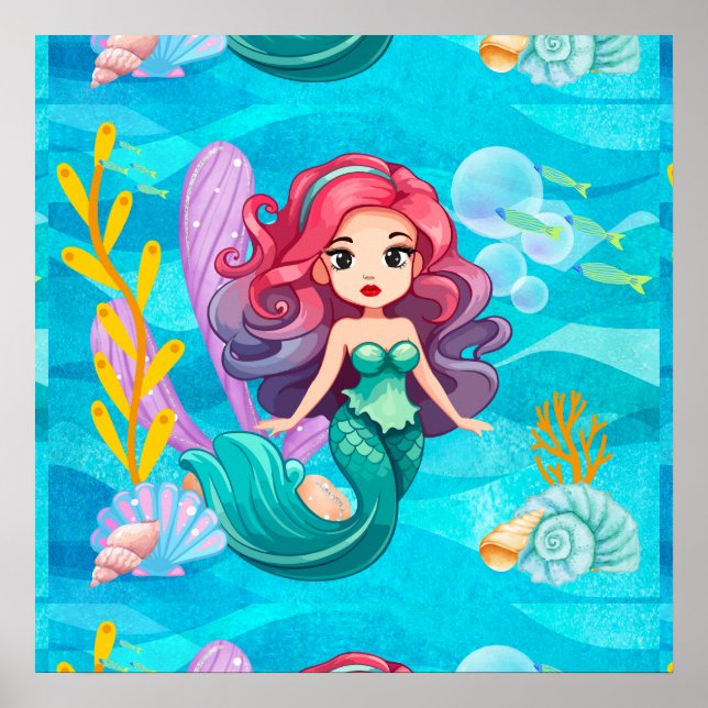 Mystical siren Design Poster (Front)