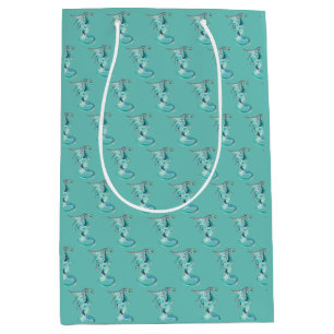 Mystical Sky Dragon in Teal Medium Gift Bag