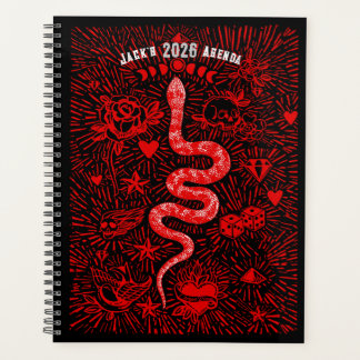 Mystical Snake Folk Art Day Planner 2026