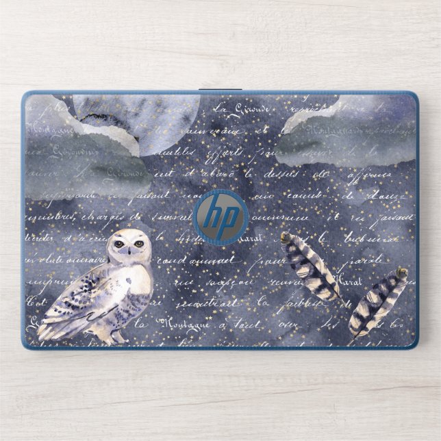 Mystical Snowy Owl  HP Laptop Skin (Front)