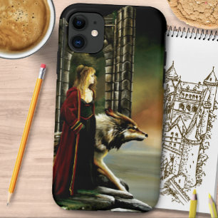 Mystical Sorceress Wolf Guardian Stone Portal iPhone 11 Case