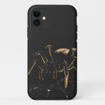 Mystical Spider Phone Case Black and Gold