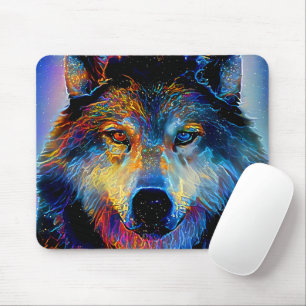 Mystical Spirit Wolf Mouse Pad