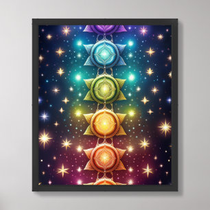 Mystical Spiritual Chakras Framed Art