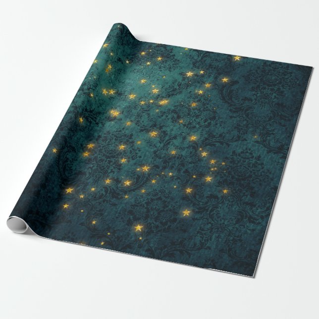 Mystical Stars Wrapping Paper (Unrolled)