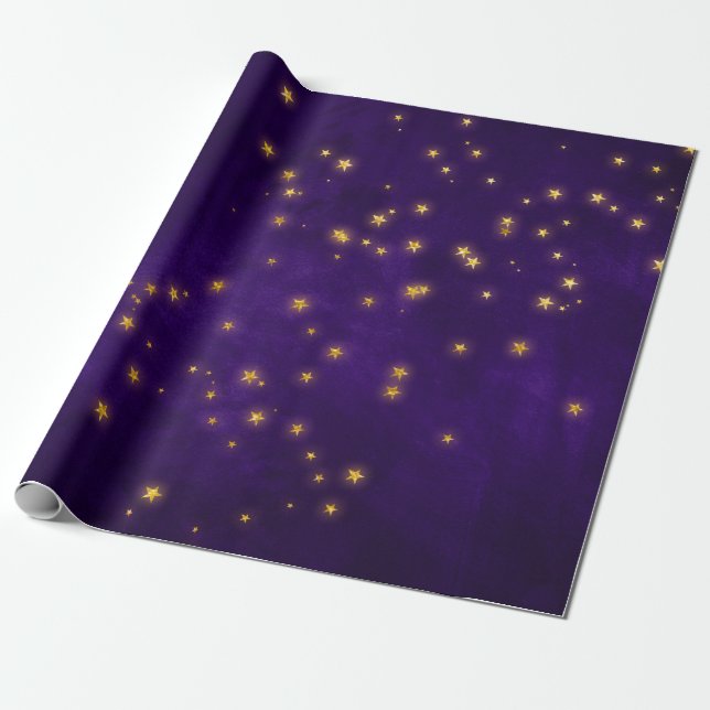 Mystical Stars Wrapping Paper (Unrolled)