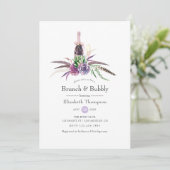 Mystical Succulent Brunch and Bubbly Bridal Shower Invitation (Standing Front)